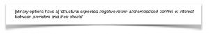 ESMA binary options problems