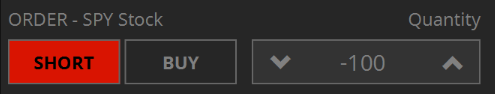 Short sell button in tastyworks