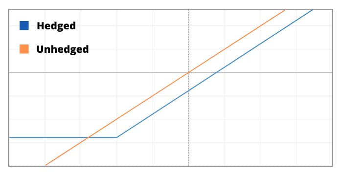 hedged vs unhedged position